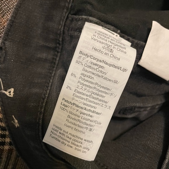 Madewell 10" High Rise Skinny Jeans Black Button Through Size 28 Petite - Picture 11 of 12